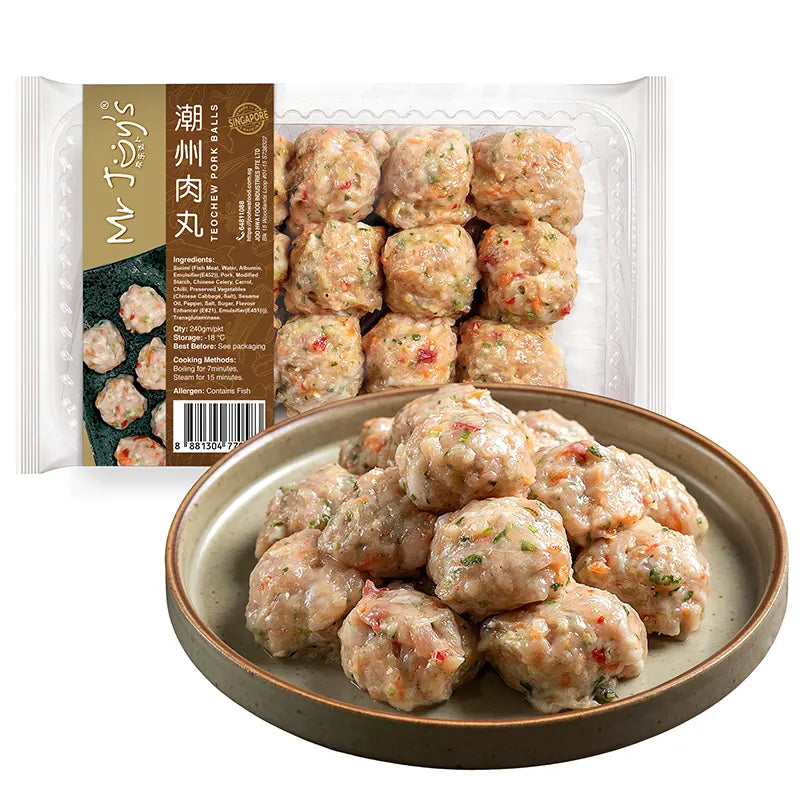 Handmade Teochew Pork Ball 手工潮州肉丸 240gm/pkt-Mr Joy’s Supermarket Steamboat singapore