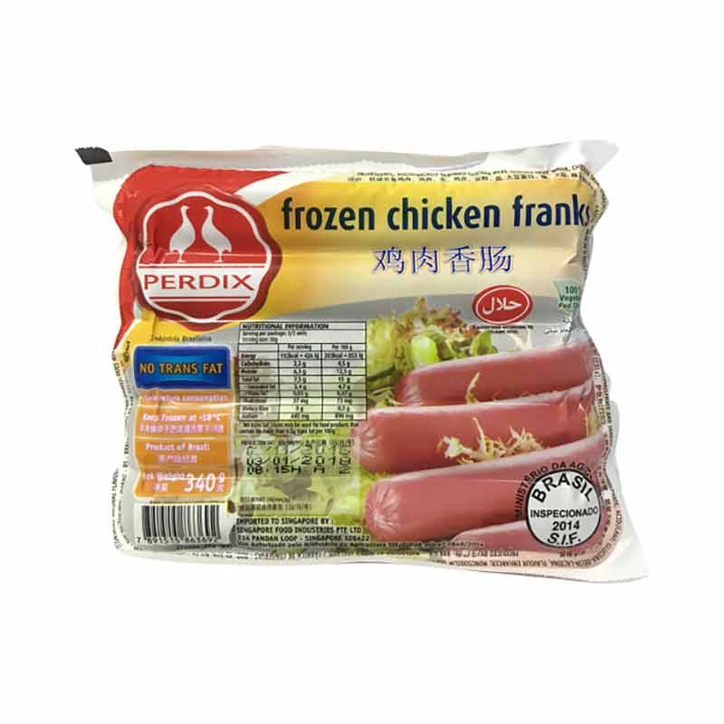 Perdix Chicken Frank 双鸟热狗 340gm/pkt-Mr Joy’s Supermarket Steamboat singapore