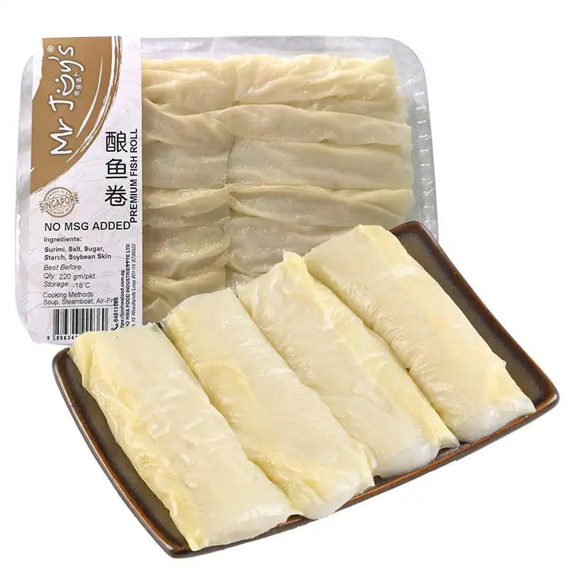 Frozen Premium Fish Roll (No MSG Added) 冷冻酿鱼卷 220gm/pkt-Mr Joy’s Supermarket Steamboat singapore