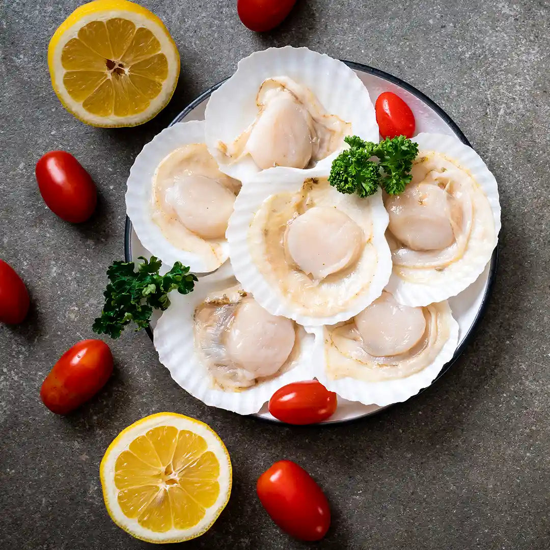 Half Shell Scallops 扇贝 1kg/pkt-Mr Joy’s Supermarket Steamboat singapore